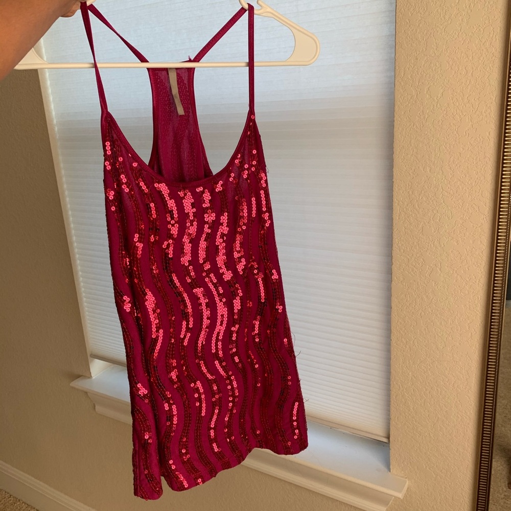 Pink Glitter Tank